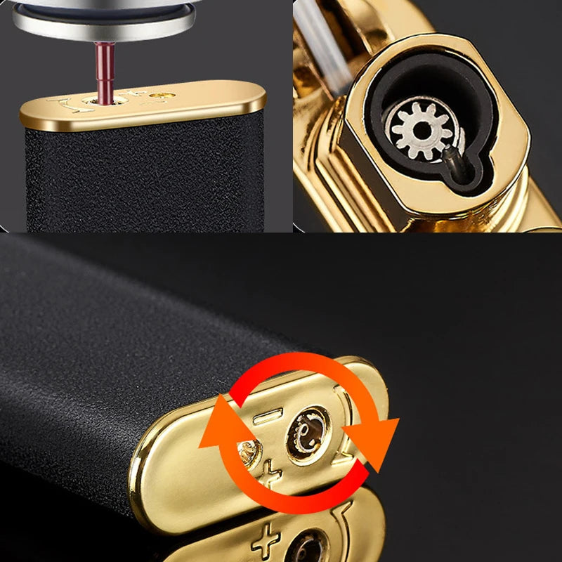 New Windproof Double Flame Cigar Torch Lighter Dragon Tiger Crocodile Dolphin Glow Lighter Luminous