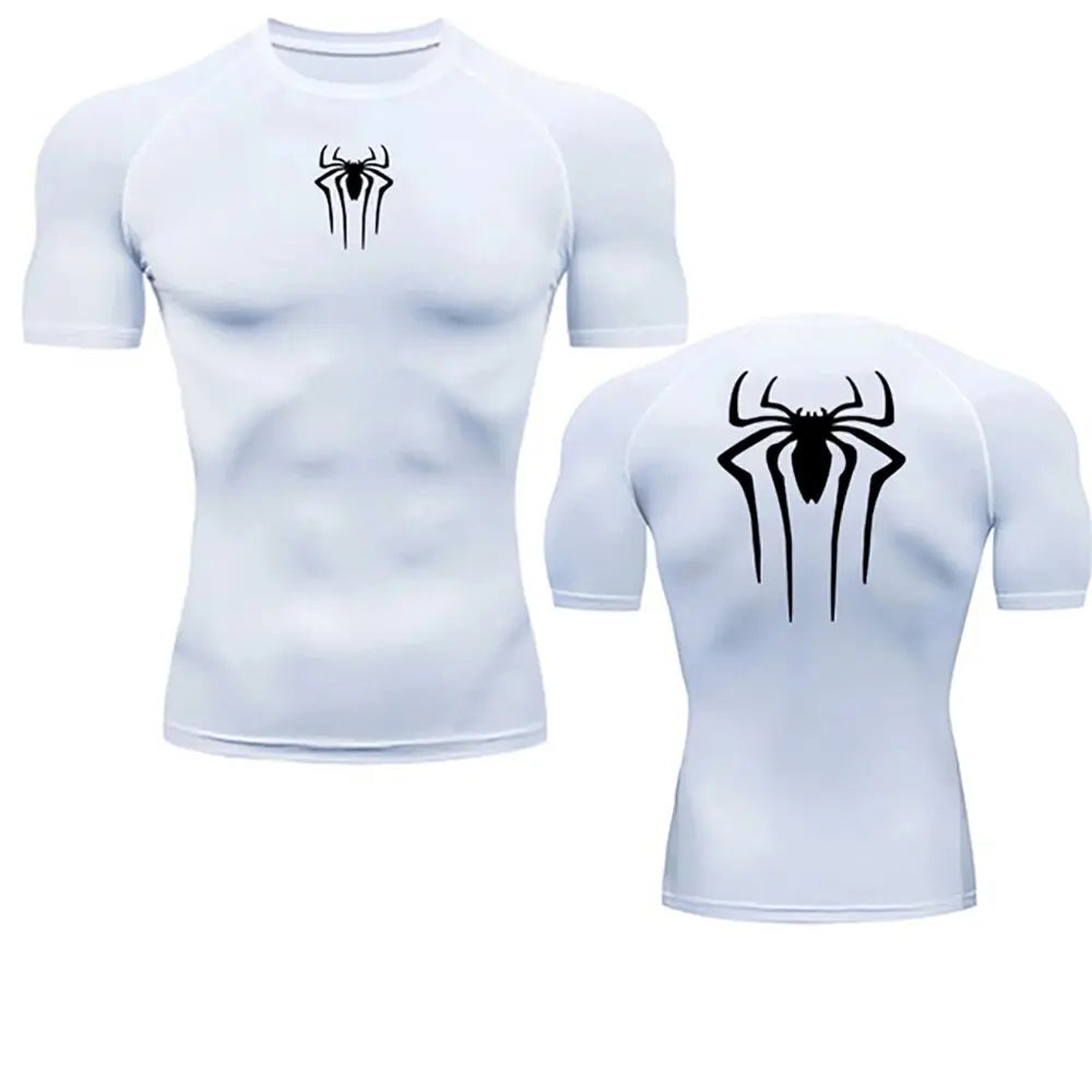 Men's Compression Spider Gym Clothes Tops