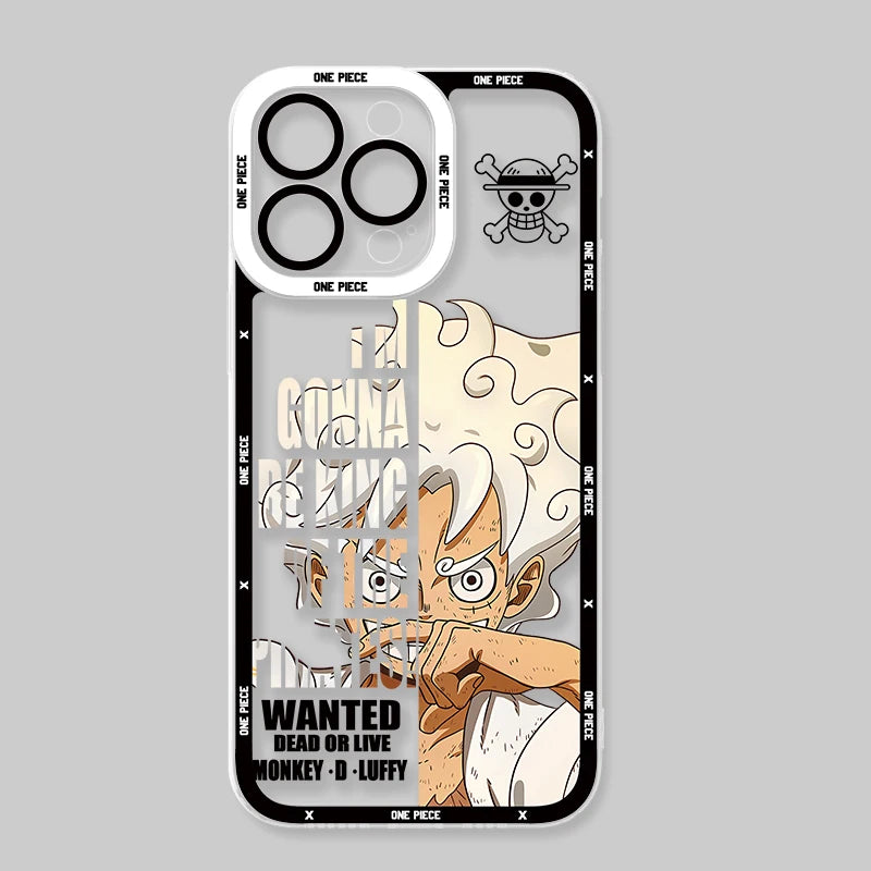 Anime O-One Pieces Clear Case For iPhone 16 Pro Max 15 14 Plus 13 12 11 Pro XR XS X 8 7 SE 2020 Soft Silicone Protective Cover