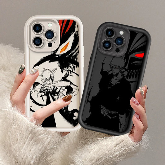 Anime BLEACH Kurosaki Ichigo Eye Ladder For Apple iPhone 15 14 13 12 11 XS XR X Pro Max Plus TPU Phone Case