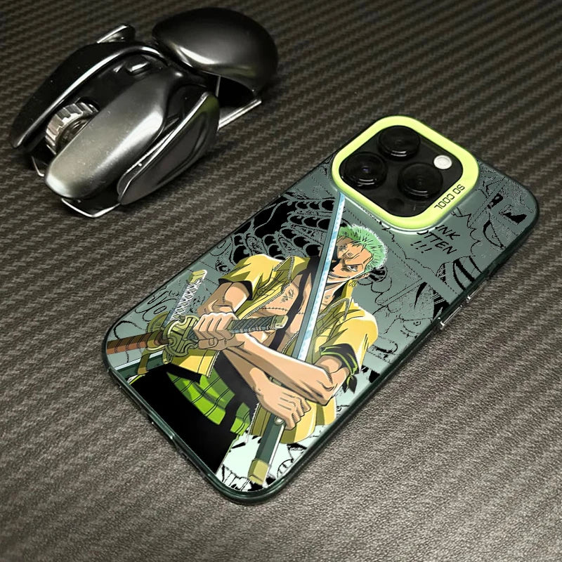 Anime Luffys Cool O-Ones Pieces Phone Case For iPhone 16 15 14 13 12 11 Pro Max X XR XSMAX 8 7 Plus Candy Matte Back Cover