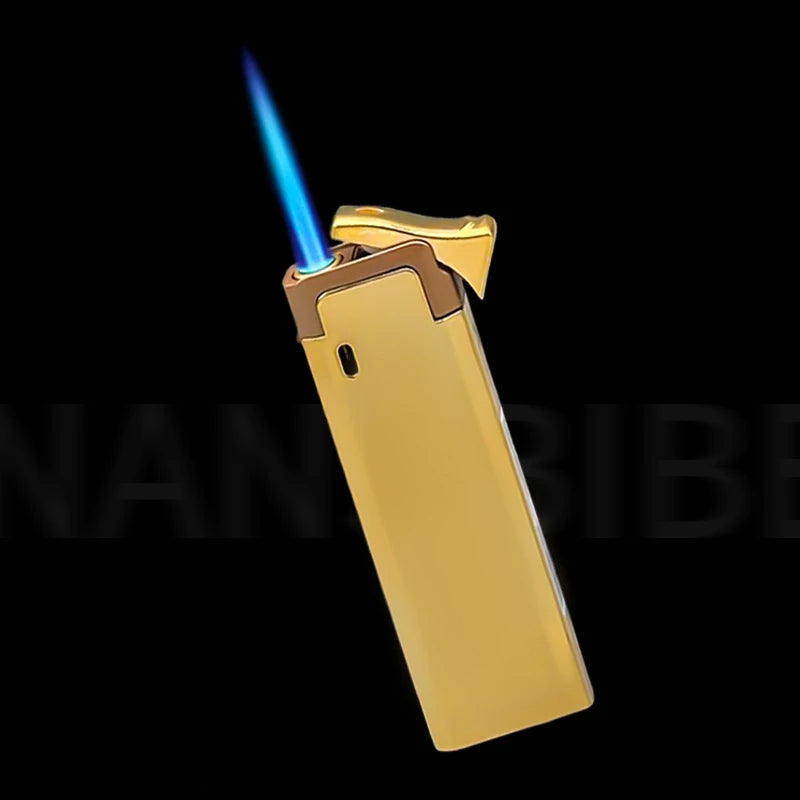 2024Red Jet Flame Lighter Luminous Inflatable Butane Gas Windproof Lighters Strong Powerful Cigar Torch Lighters for Smoker Gift