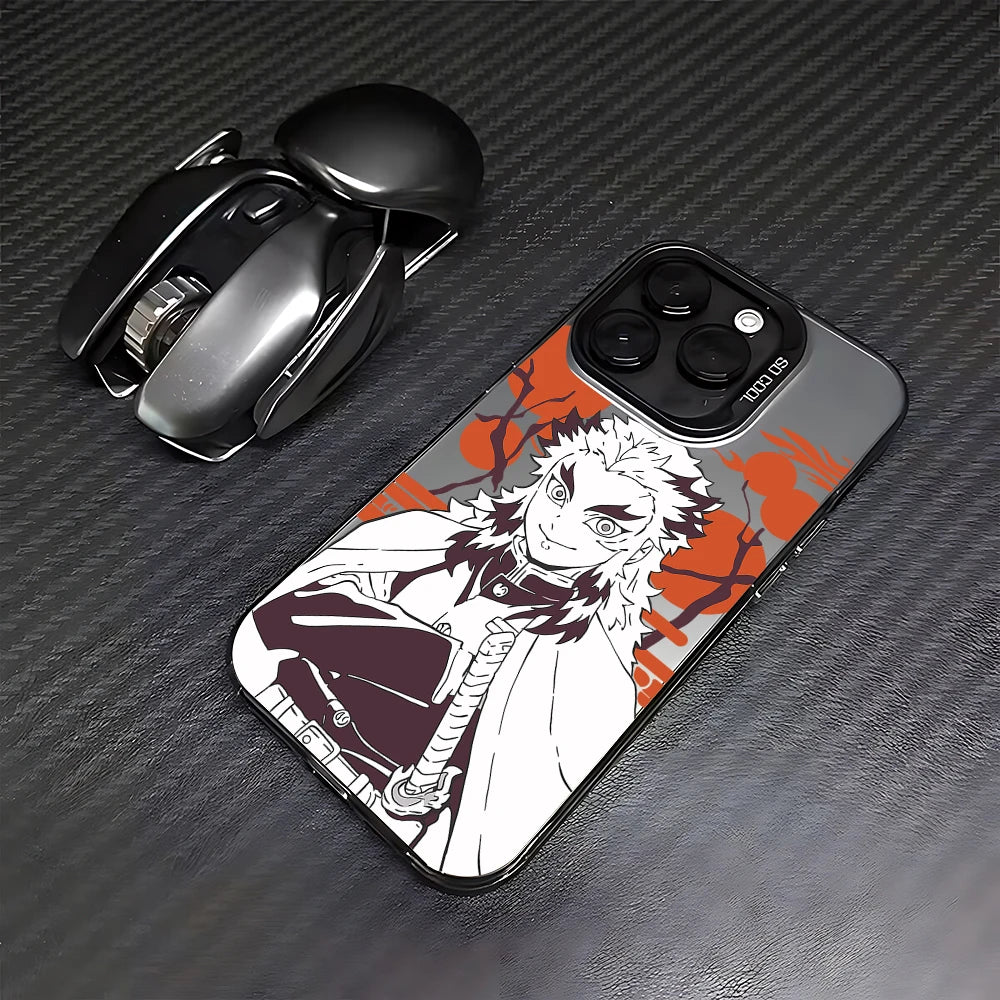 Anime Demons Slayers Phone Case For iPhone 16 15 14 13 12 11 Pro Max X XR XSMAX 8 7 Plus Candy Matte Shockproof Back Cover