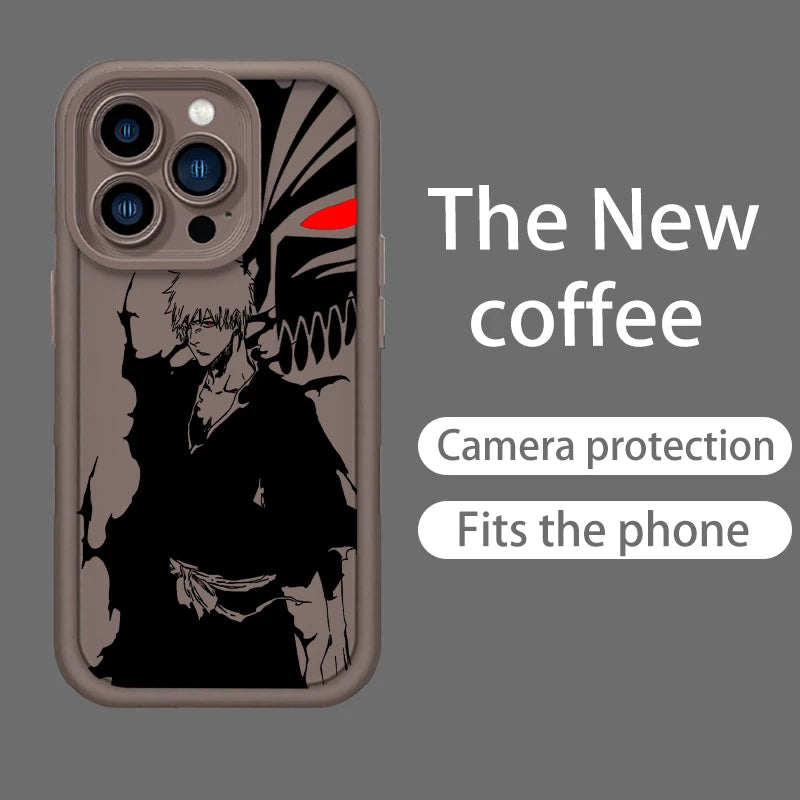 Anime BLEACH Kurosaki Ichigo Eye Ladder For Apple iPhone 15 14 13 12 11 XS XR X Pro Max Plus TPU Phone Case