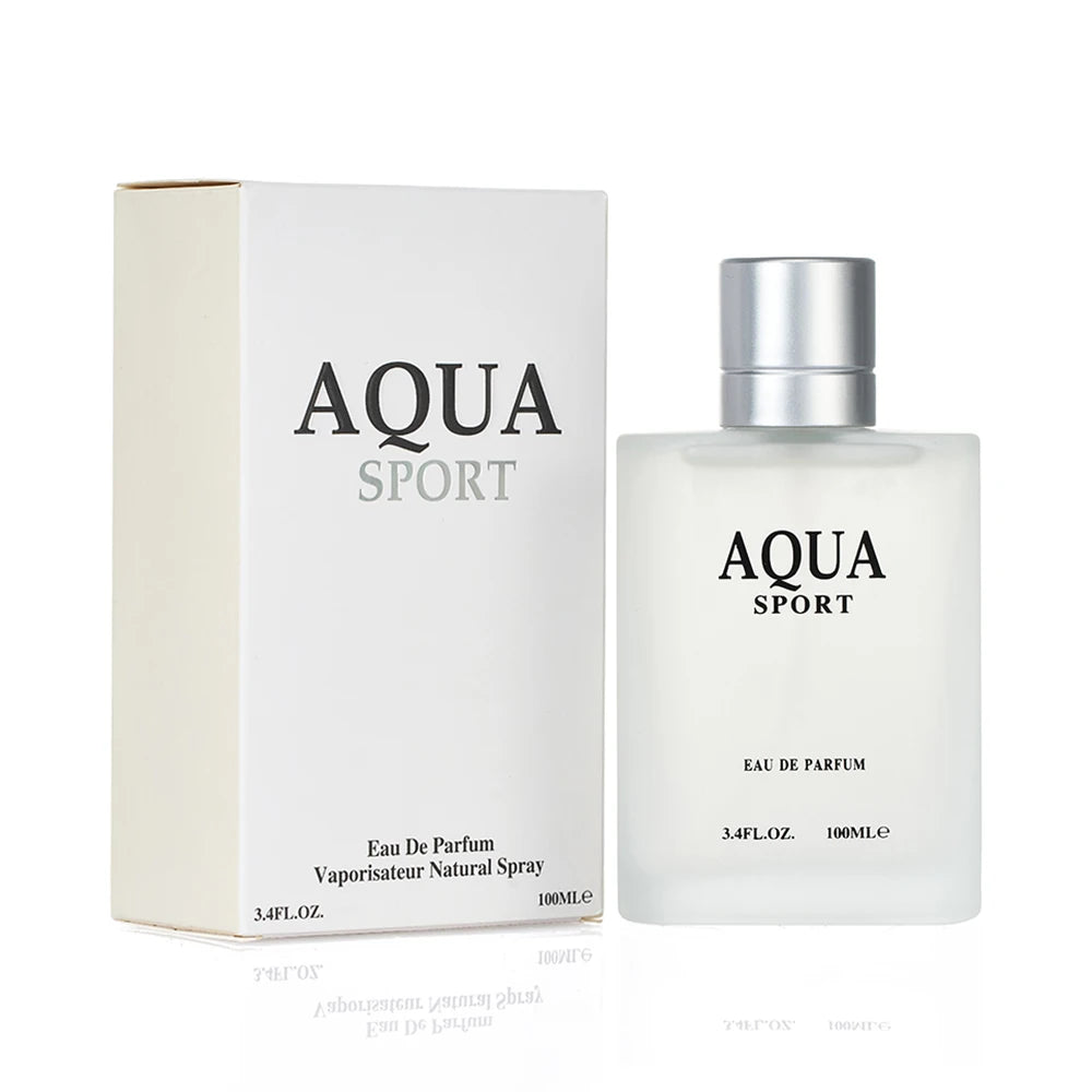 100ML 3.4FL.OZ AQUA Men's Perfume EDP, Aquatic Aromatic Eau de Parfum, Lime Marine Musk Fresh Ocean Fragrance Spray for Men