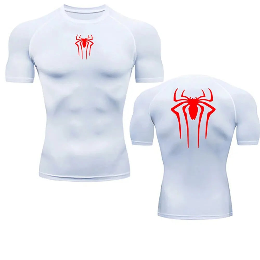 Men's Compression Spider Gym Clothes Tops