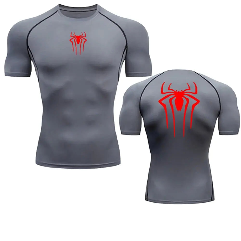 Men's Compression Spider Gym Clothes Tops