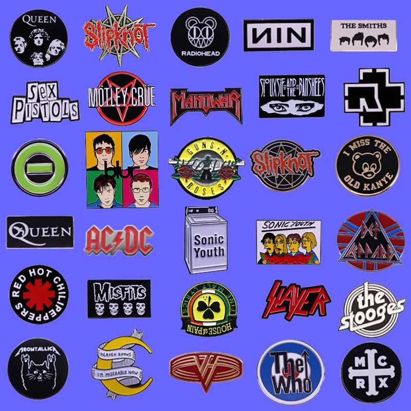 Worldwide Classic Popular Band Logo Badge Rap Rock Band Hard Enamel Pin Hoodie Backpack Decorative Accessories Choir Fan Gift