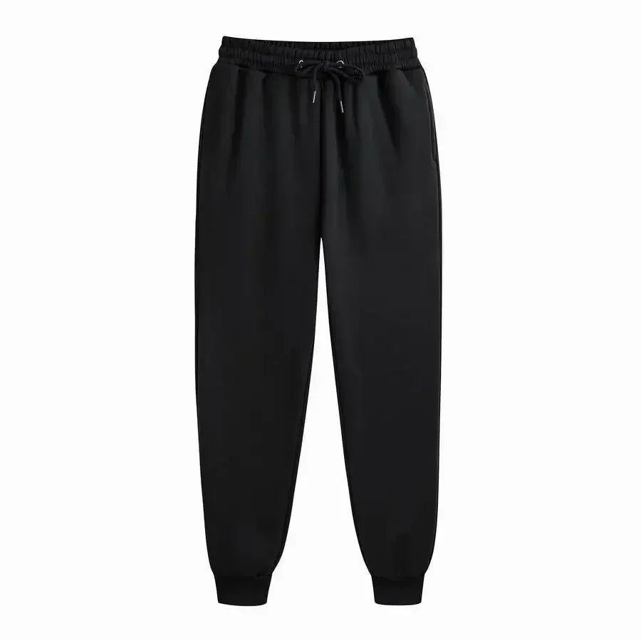 Men's Casual Sweatpants Fleece Sports Pants Unisex Fashion Solid Loose Trousers Streetwear Autumn Winter Jogging Fitness Pants