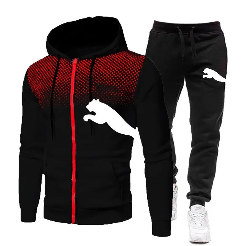 Men's clothing Fashion Autumn/Winter designer clothing hooded jacket + pants suit Jogging street sportswear two-piece set