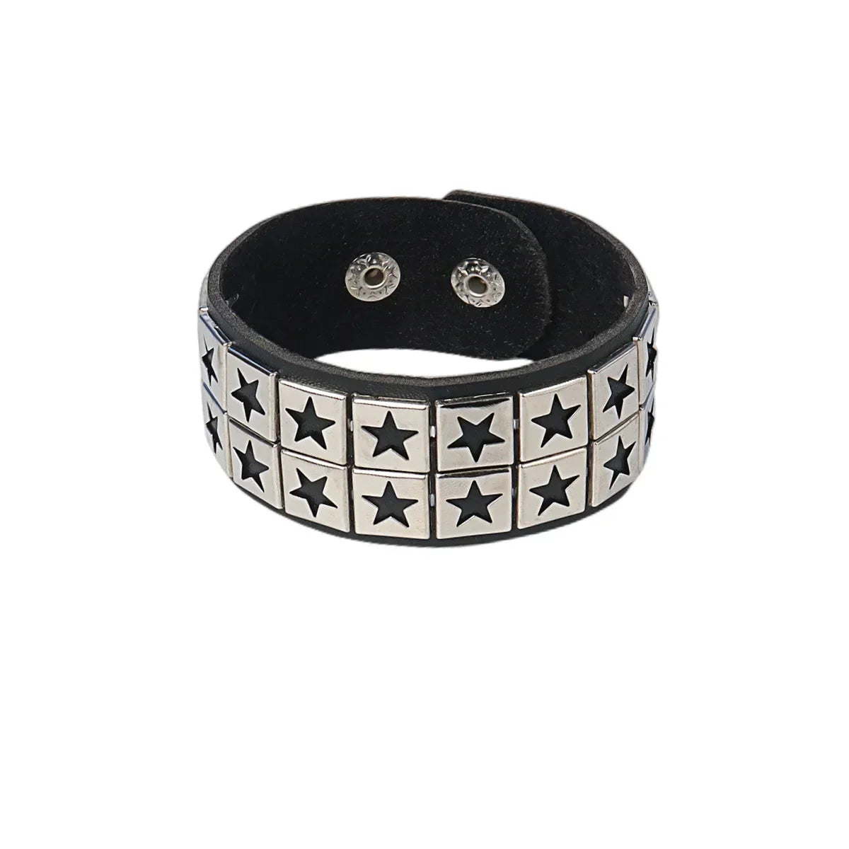 Punk Hip Hop Rock PU Leather Bracelet Unisex Trendy Chain Skull Pentagram Rivet Bracelet Party Jewelry Accessories