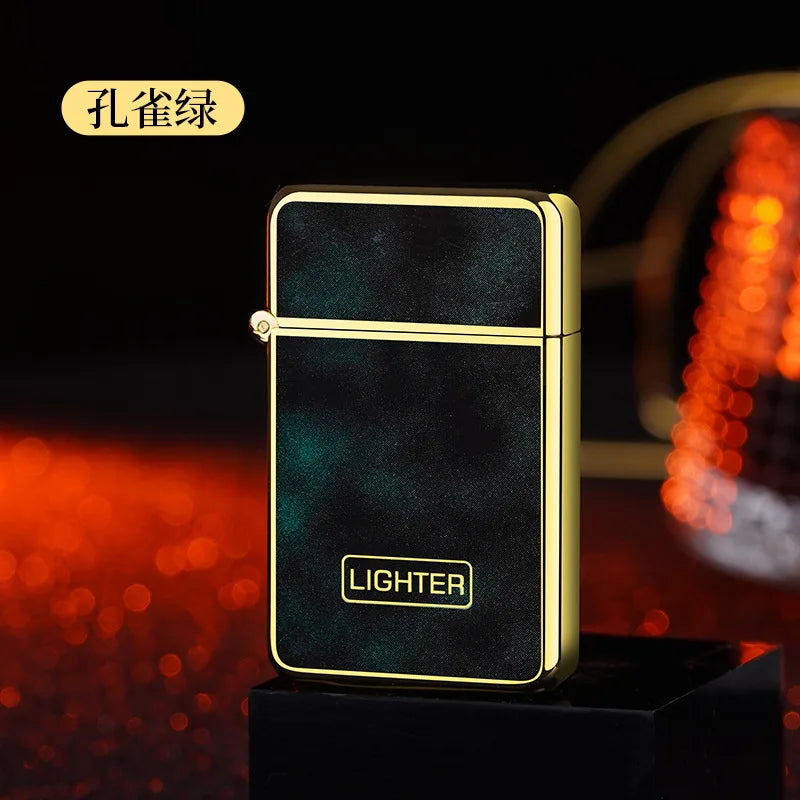 2024Red Jet Flame Lighter Luminous Inflatable Butane Gas Windproof Lighters Strong Powerful Cigar Torch Lighters for Smoker Gift