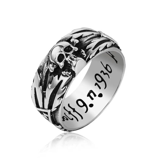 Vintage Gothic Skull Men's Ring – Unique Alloy Punk Statement Jewelry for Fashion-Forward Hip Hop Style