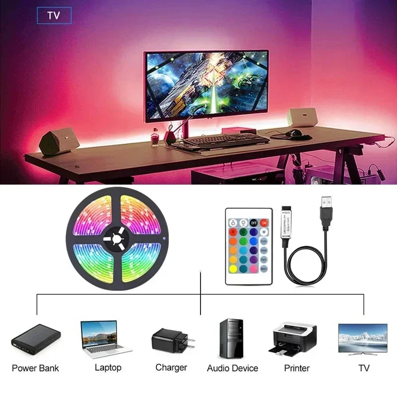 USB LED Strip Lights APP Control Color Changing