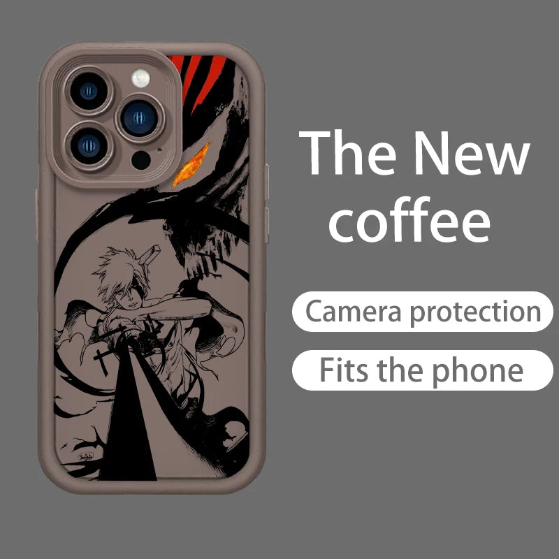 Anime BLEACH Kurosaki Ichigo Eye Ladder For Apple iPhone 15 14 13 12 11 XS XR X Pro Max Plus TPU Phone Case