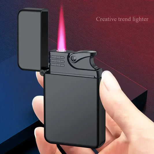 2024Red Jet Flame Lighter Luminous Inflatable Butane Gas Windproof Lighters Strong Powerful Cigar Torch Lighters for Smoker Gift