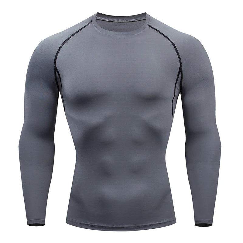 Compression T Shirt Men Summer Sportswear Running T-shirt Elastic Quick Dry Sport Tops Tee Athletic Gym Workout Shirts Men 2024