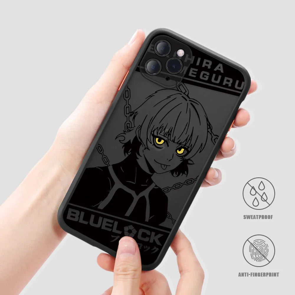 Anime Blue Lock Phone Case for iPhone 16 15 14 Plus 13 12 Mini 11 Pro Max X Xs XR 7 8 Matte Transparent Hard Cover