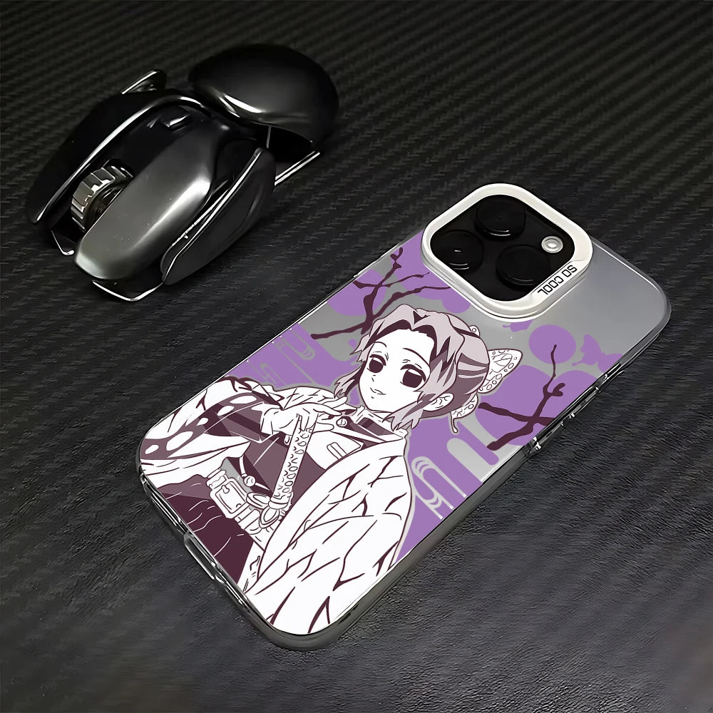 Anime Demons Slayers Phone Case For iPhone 16 15 14 13 12 11 Pro Max X XR XSMAX 8 7 Plus Candy Matte Shockproof Back Cover