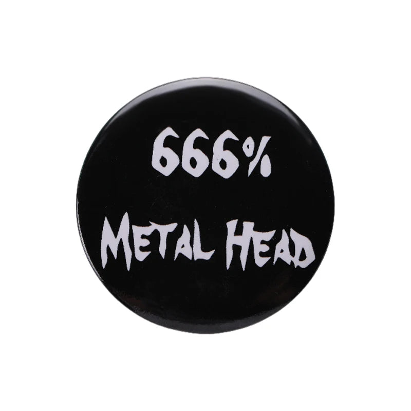 Rock n Roll Tinplate Pin Punk Is Not Dead Forever Mental Head Band Brooch 44mm Button Badge Punk Music Jewelry Gift for Fans