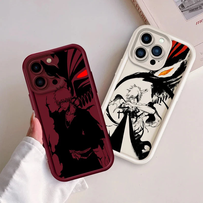 Anime BLEACH Kurosaki Ichigo Eye Ladder For Apple iPhone 15 14 13 12 11 XS XR X Pro Max Plus TPU Phone Case