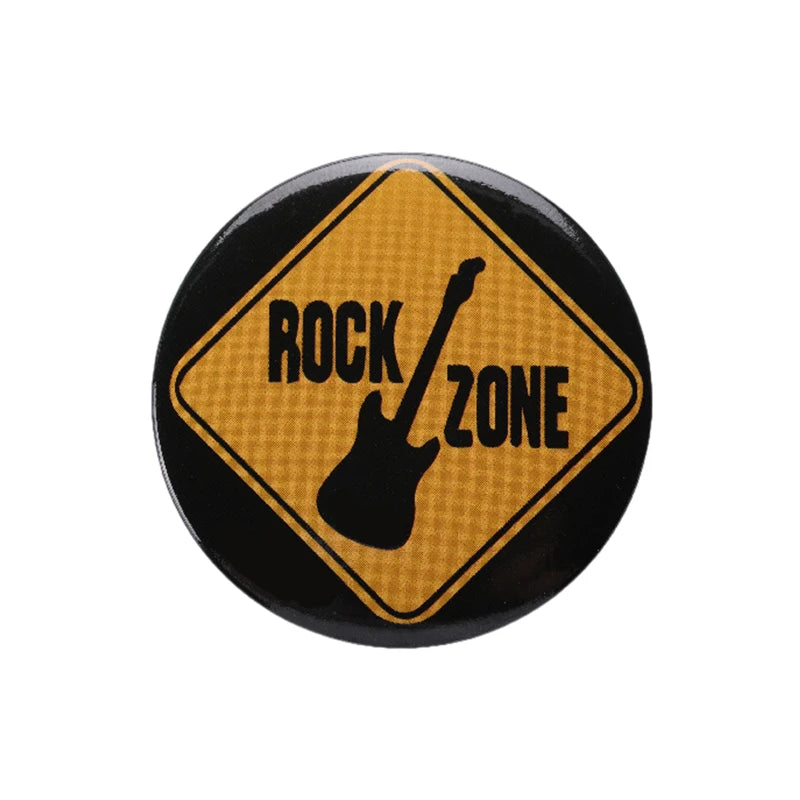 Rock n Roll Tinplate Pin Punk Is Not Dead Forever Mental Head Band Brooch 44mm Button Badge Punk Music Jewelry Gift for Fans