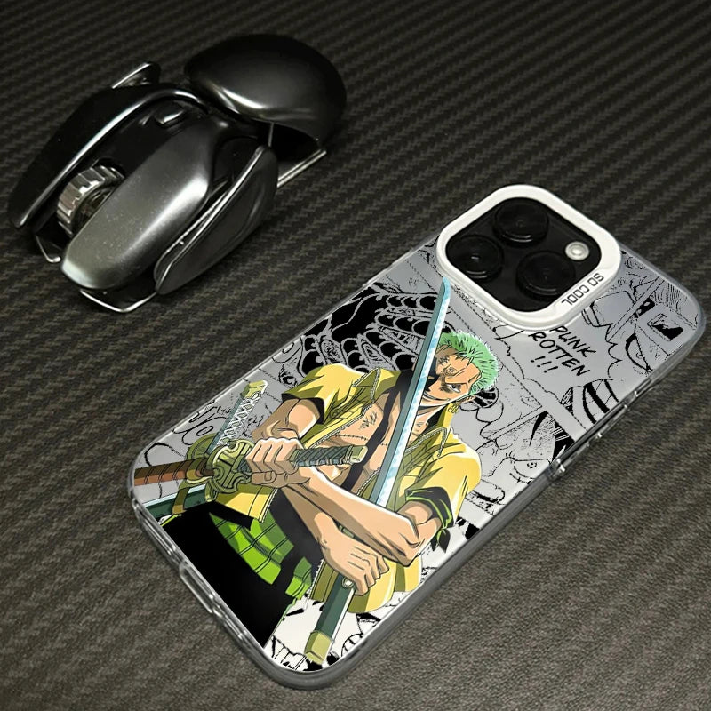 Anime Luffys Cool O-Ones Pieces Phone Case For iPhone 16 15 14 13 12 11 Pro Max X XR XSMAX 8 7 Plus Candy Matte Back Cover