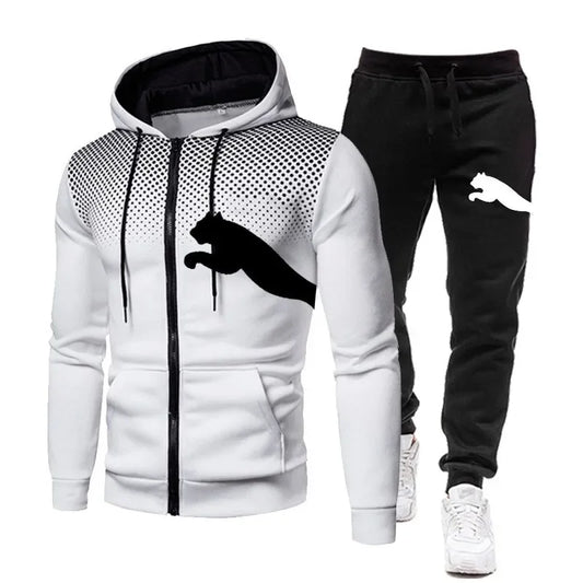 Men's clothing Fashion Autumn/Winter designer clothing hooded jacket + pants suit Jogging street sportswear two-piece set