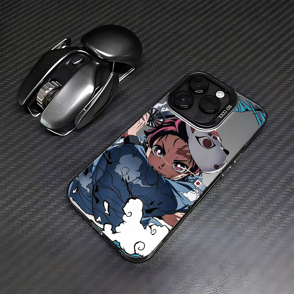 Anime Demons Slayers Phone Case For iPhone 16 15 14 13 12 11 Pro Max X XR XSMAX 8 7 Plus Candy Matte Shockproof Back Cover