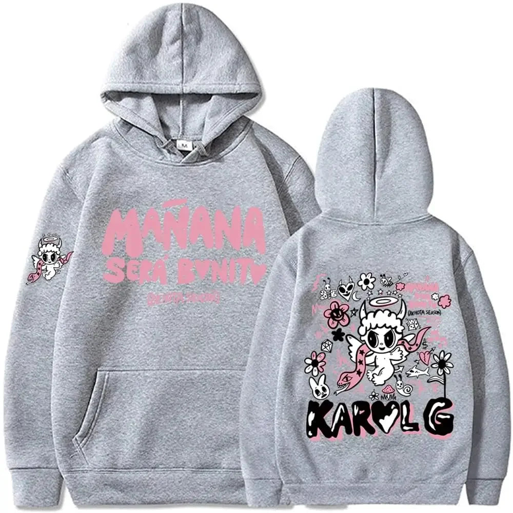 Karol G Bichota Hoodies Men Women Hip Hop Streetwear Pullover Karol G Manana Sera Bonito Long Sleeve Sweatshirts Y2K Clothes Top