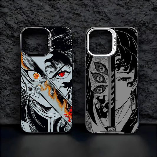 Anime Demons Slayers Phone Case For iPhone 16 15 14 13 12 11 Pro Max X XR XSMAX 8 7 Plus Candy Matte Shockproof Back Cover