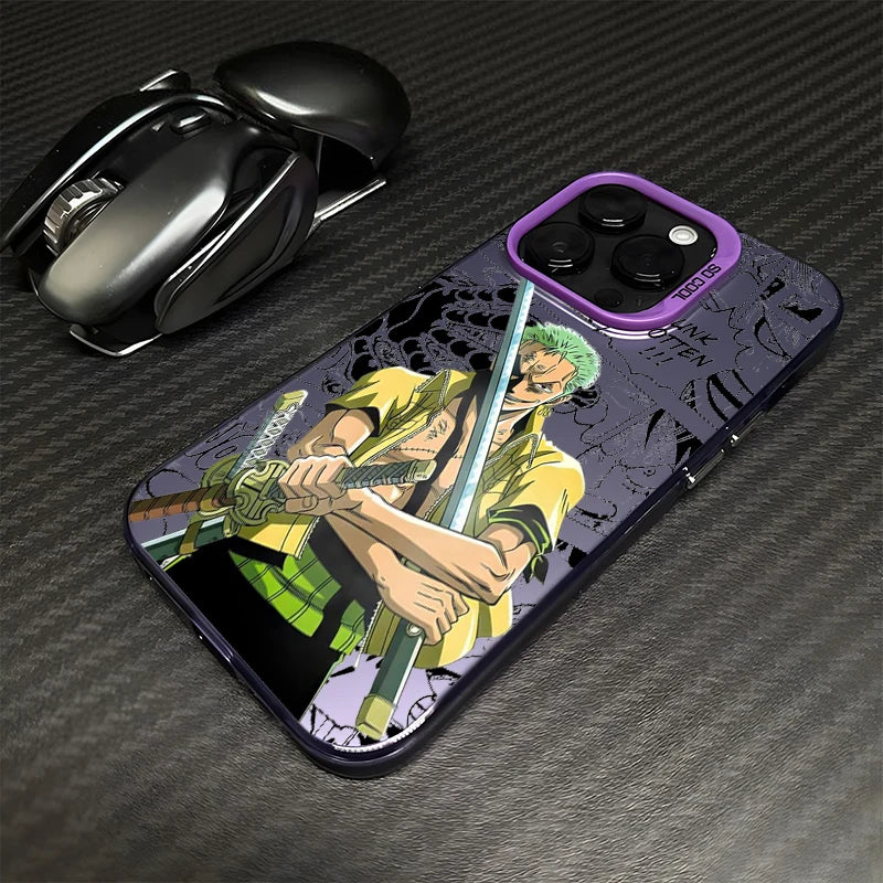 Anime Luffys Cool O-Ones Pieces Phone Case For iPhone 16 15 14 13 12 11 Pro Max X XR XSMAX 8 7 Plus Candy Matte Back Cover