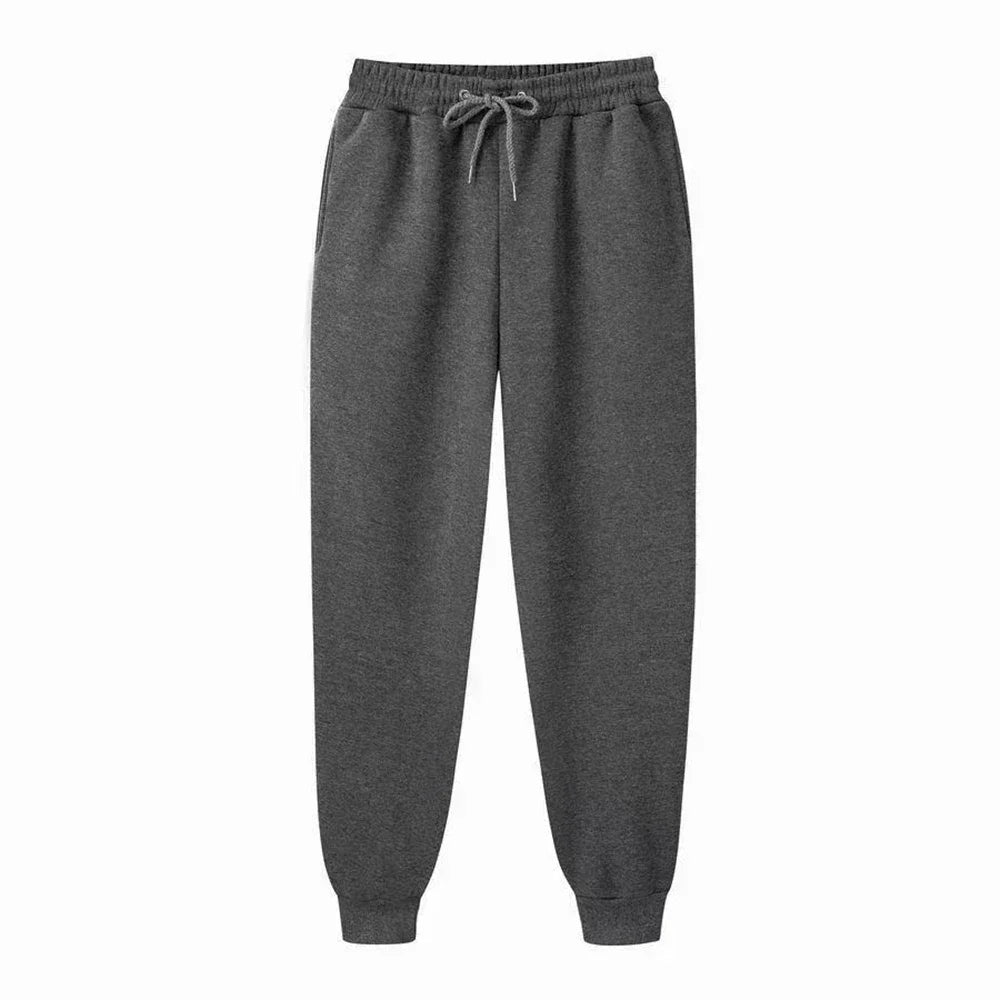 Men's Casual Sweatpants Fleece Sports Pants Unisex Fashion Solid Loose Trousers Streetwear Autumn Winter Jogging Fitness Pants