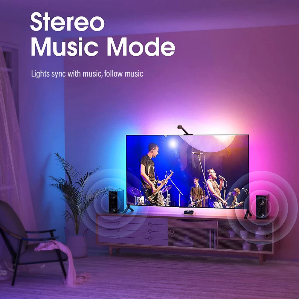 RGBIC LED Light Strip Camera TV Screen Synchronization APP Music Synchronization Game Bedroom TV Background Ambient Light