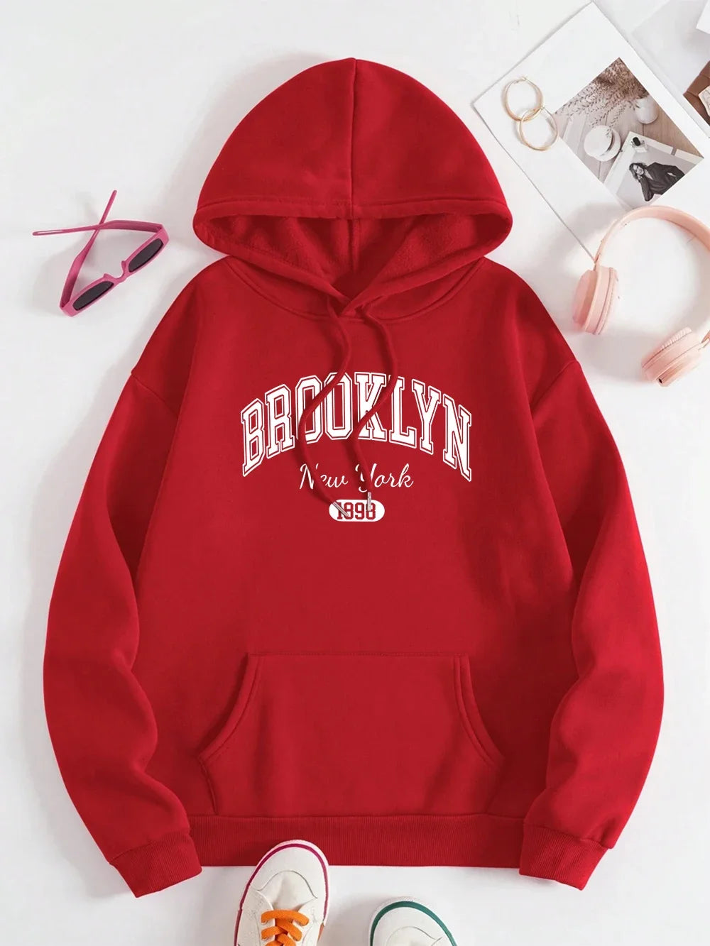 Brooklyn New York 1898 City Letter Men Women Sweatshirt Crewneck Hoodies Autumn Hip Hop Clothing Casual Couple Hoody