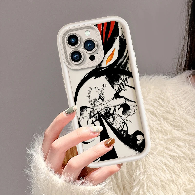 Anime BLEACH Kurosaki Ichigo Eye Ladder For Apple iPhone 15 14 13 12 11 XS XR X Pro Max Plus TPU Phone Case