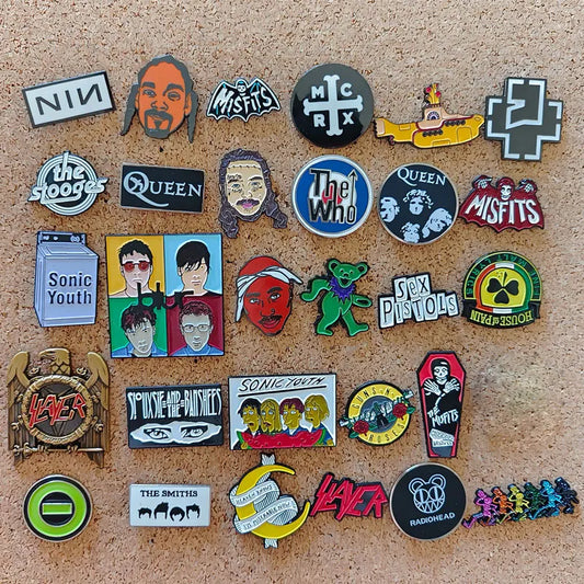 Punk Rock Band Enamel Pin Funny Music Logo Brooches for Women Cartoon Badges on Backpack Hat Decoration Accessories Jewelry Gift