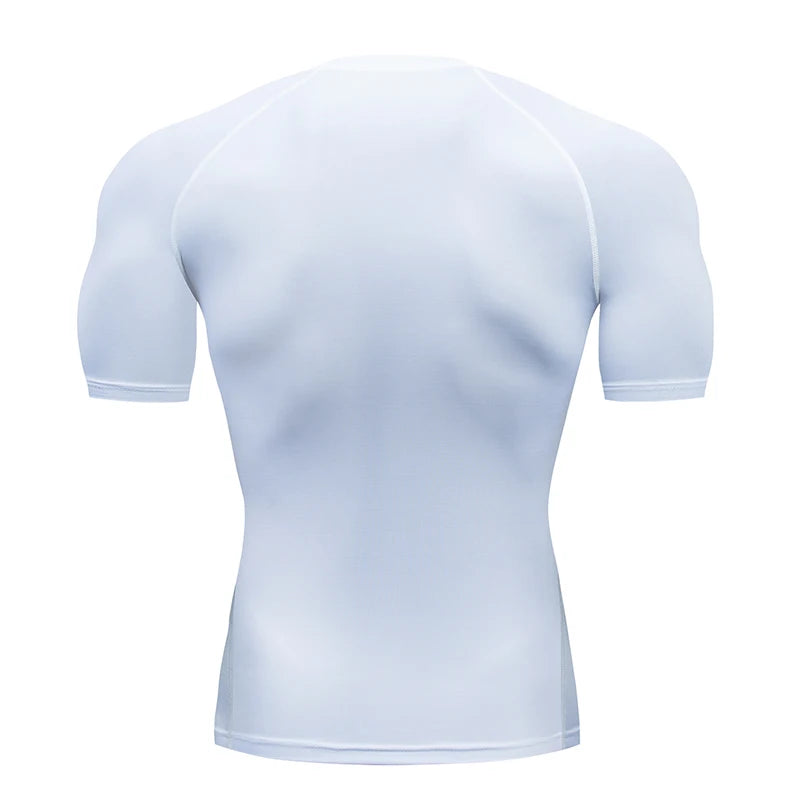 Compression T Shirt Men Summer Sportswear Running T-shirt Elastic Quick Dry Sport Tops Tee Athletic Gym Workout Shirts Men 2024