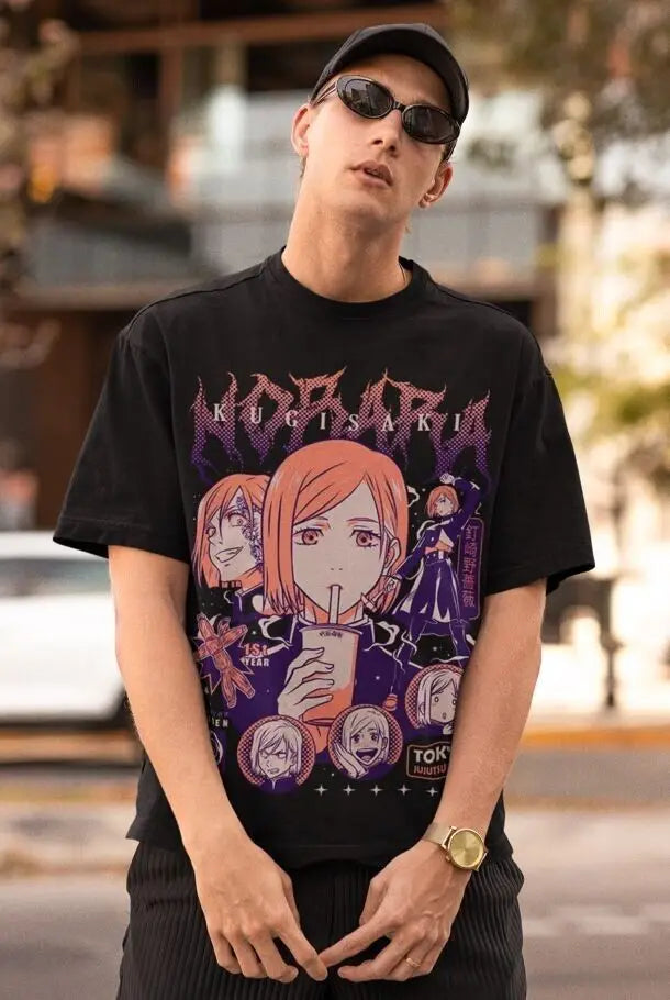 Nobara T-Shirt Jujutsu Kaisen Kugisaki Yuji Mahito Gift Exclusive Shirt All Size